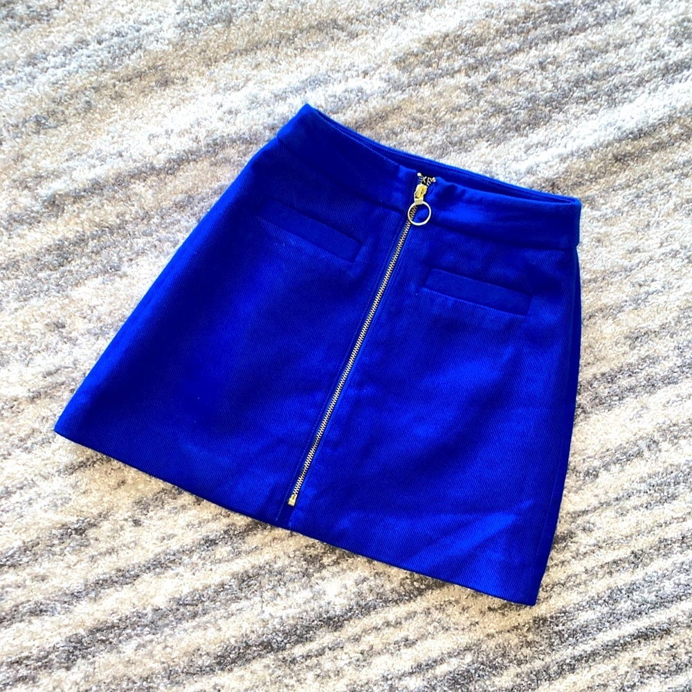 *SOLD* Blue zipper skirt